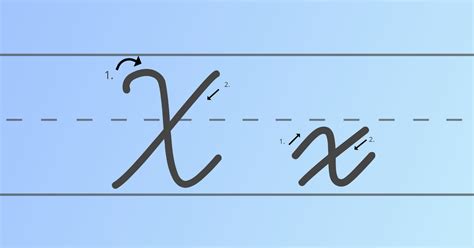 what is x in cursive